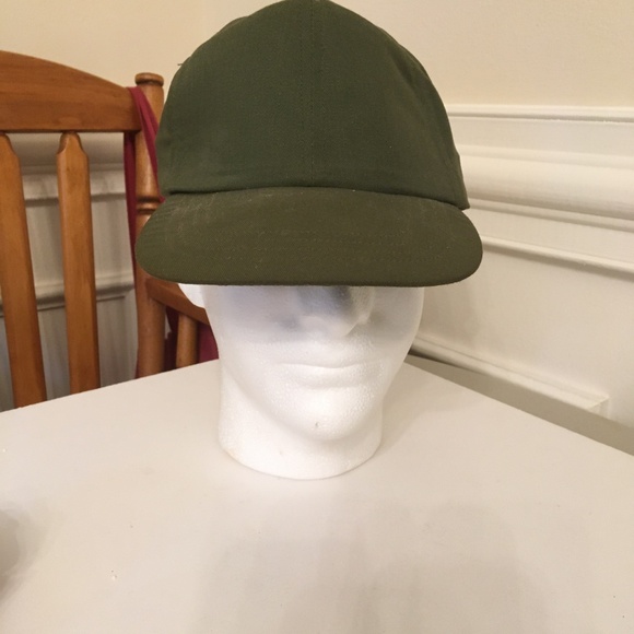 Vintage US Army Issue Hot Weather OG-507 Military Cap Hat Size 7.125 Olive Drab - Picture 2 of 6